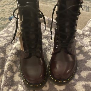 Vegan Cherry Red Dr Martens size 8